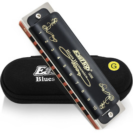 Гармошка губна East Top Diatonische Blues Harmonica T008K, тональність G - для професійних музикантів, початківців, дітей та як подарунок