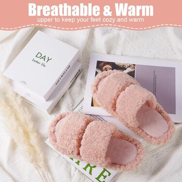 Тапочки жіночі OFFCUP Fuzzy з м'якою піною Memory, у формі акули, антиковзкі, теплі та зручні, рожеві, 38/39