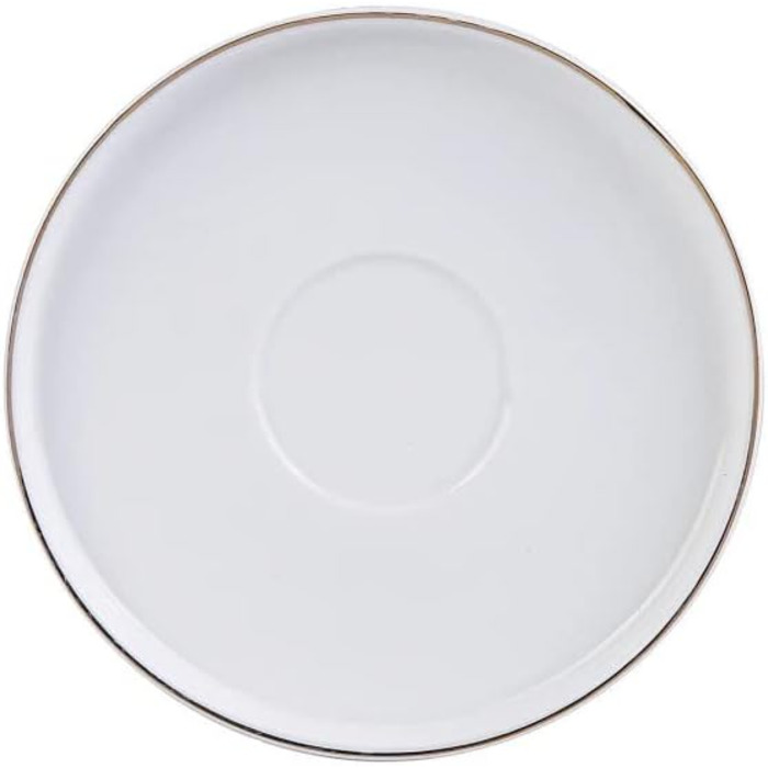 Набір кавових чашок з блюдцями KARACA Streamline Saturn - 4 шт., 90 мл, білий, кремово-золотий