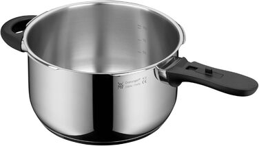 Швидковарка WMF Perfect Plus One Pot Induktion 4.5л з нержавіючої сталі, для приготування на пару, з термозахистом, великим сигналом, 2 рівнями нагріву, знімним ручками кришки та регулятором нагріву однією рукою