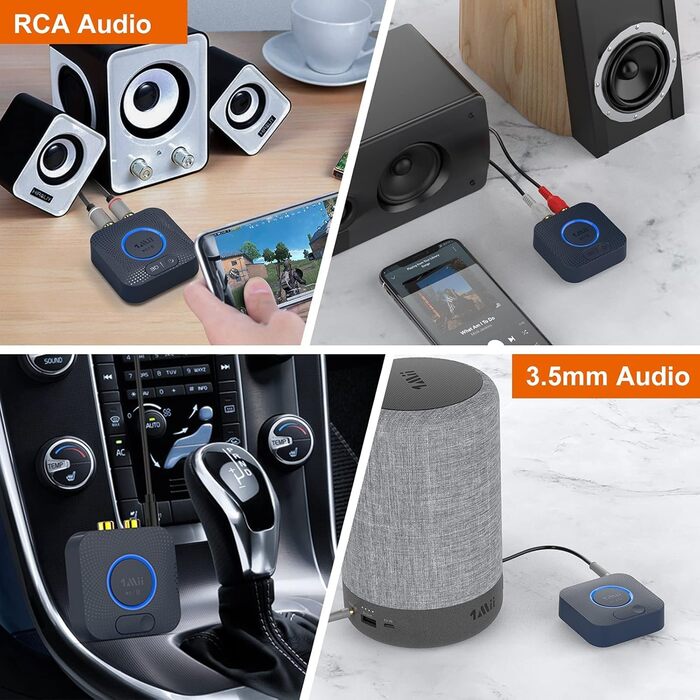 1Mii B06HD Bluetooth 5.1 Аудіоприймач: HiFi, aptX HD, Low Latency, 3.5mm/Cinch, 15 годин роботи