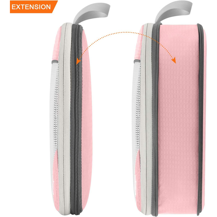 Органайзери для валізи Gonex (6 шт) - набір кубиків для пакування, зелені/рожеві