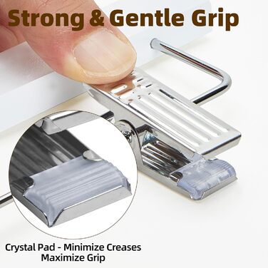 Дерев'яні вішалки для штанів та одягу HOUSE DAY, 25 шт. з кліпсами, білі, 35,5 см, поворотний гачок 360°