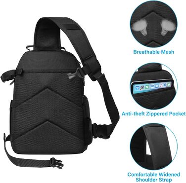 Сумка для камери MOSISO: Crossbody Sling Rucksack для фотографів Canon, Nikon, Sony (з тримачем для штатива)