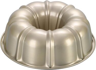 Форма для кексів Onader Gugelhupfform, 25.5 см, з антипригарним покриттям, з нержавіючої сталі, для випікання кексів, хліба, тортів. Золотий колір