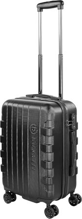 Валіза Bugatti Galatea 55x38x23,5 см, 38 л, жорсткий корпус, 4 колеса, TSA-замок, чорна