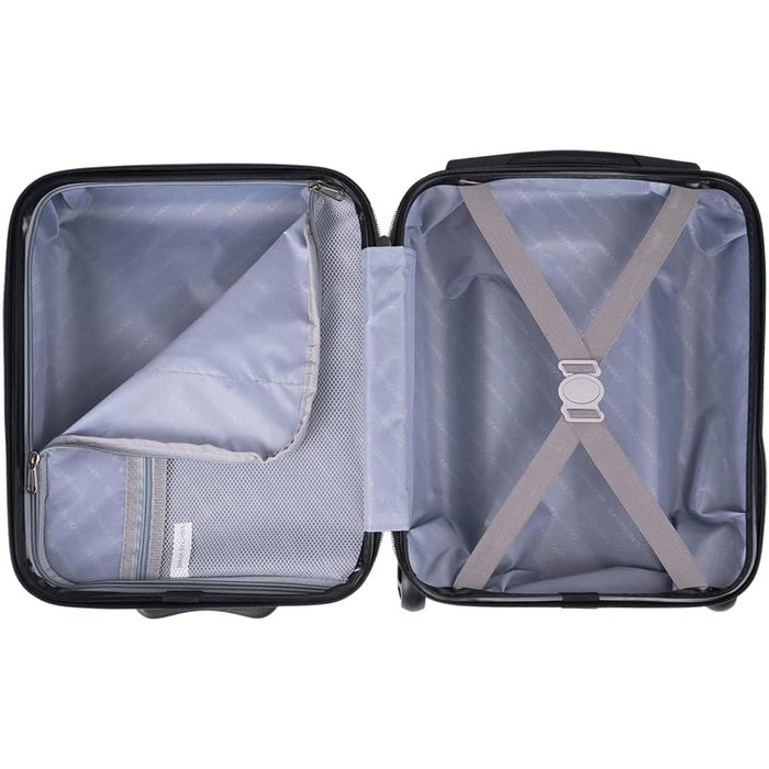 Чемодан ручної об'єму 24 л Cabin Max Anode 40x30x20 см з жорстким корпусом Hardscalen, сірий, 2 колеса