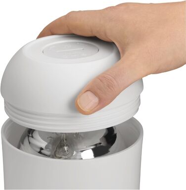 WMF Impulse Thermoskanne 1l, Insulated Carafe for Coffee or Tea, Twist-Lock Closure, Keeps Drinks Cold and Warm for 24h, Thermos for Coffee or Tea, White, Stainless Steel, Plastic