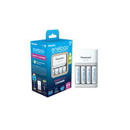 Зарядний пристрій Panasonic Eneloop SmartPlus для AA/AAA Ni-MH акумуляторів + 4x AA акумулятори Eneloop (покращена ємність)