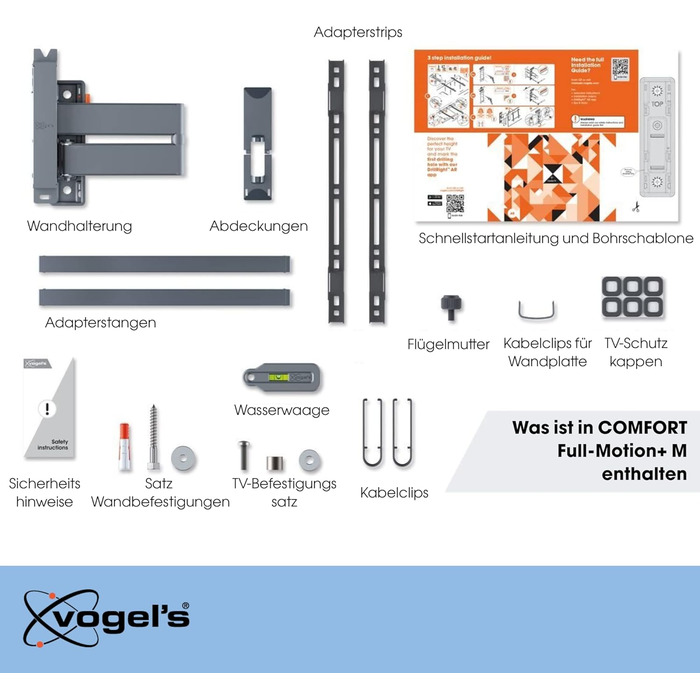 Настінне кріплення для телевізора Vogel's Comfort TVM 3445 Full-Motion 32-65
