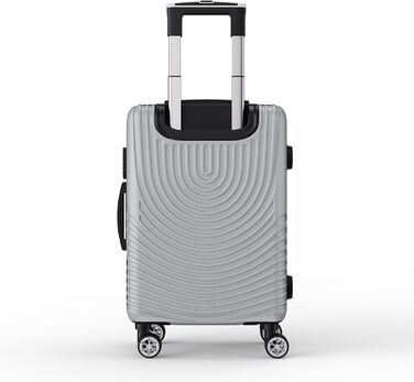 Набір валіз 3 шт. з жорсткою оболонкою, сірий колір. Легкий, міцний, з обертовими колесами на 360° та TSA замком. Підходить як ручна поклажа.