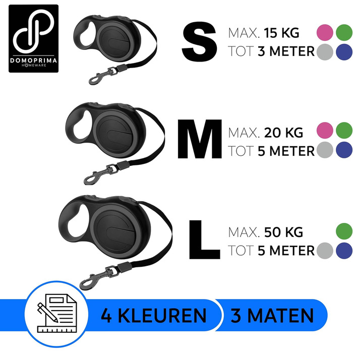Нашийник для собак DOMOPRIMA: міцний, безпечний, 3 розміри (S, M), 4 кольори (сірий, блакитний, зелений, рожевий)