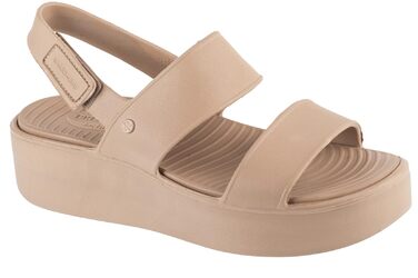 Босоніжки Skechers Platform Keilsandale жіночі бежеві на платформі (37 EU)