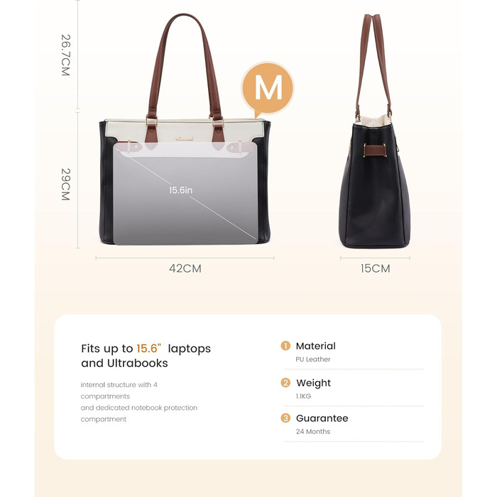 Сумка жіноча LOVEVOOK середнього розміру 15.6