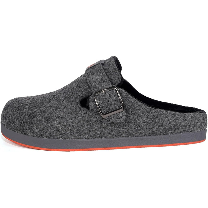 Фетрові тапочки Sisttke для жінок та чоловіків, унісекс, зимові, закриті, з змінним устілком, сірі, 41 EU, 2440