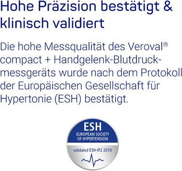 Тонометр Veroval Compact + на плечі, BPU 26: виявлення фібриляції передсердь (AFib), передача даних у додаток, Bluetooth