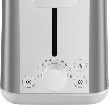 Braun Toaster PurShine HT 1610 WH, 25cm bread slots, 8 browning levels, reheat & defrost function, bread roll attachment, crumb tray, 1030W, White