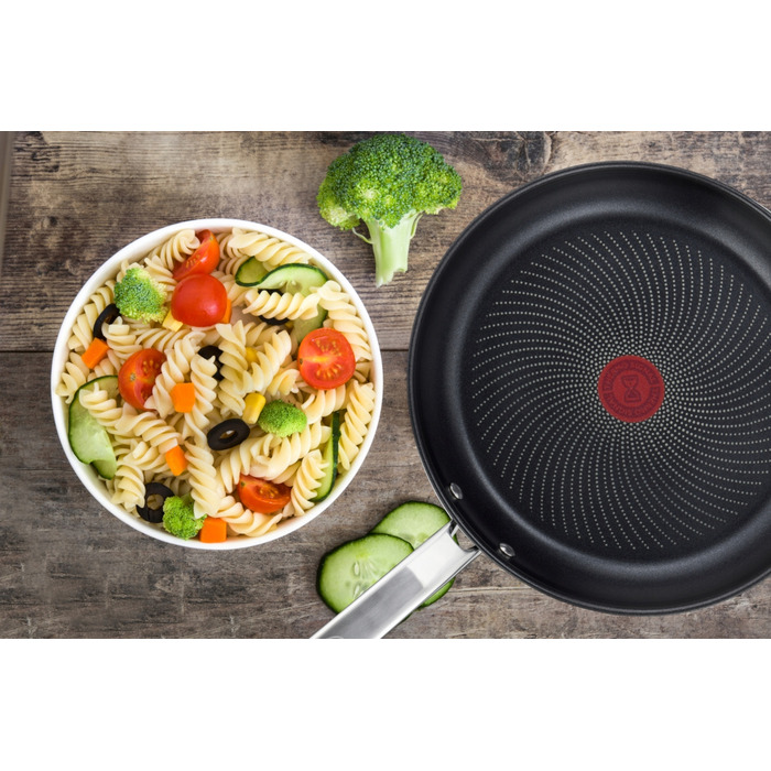 Набір сковорідок Tefal Intuition, 4 предмети, сріблясті, з антипригарним покриттям, 20/24/26/28 см