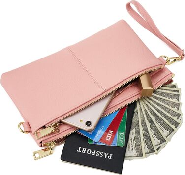 Жіноча сумка-месенджер зі шкіри, рожева крос-боді, багатофункціональна міні-сумка через плече