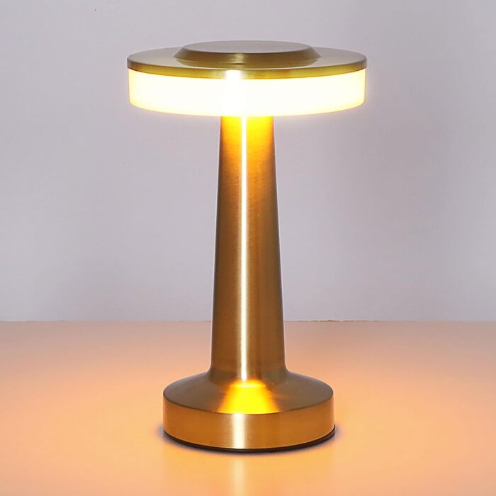 Cepewa Настільна лампа Lille | LED, Touch, USB, Регулювання яскравості, Зміна кольору, Золота