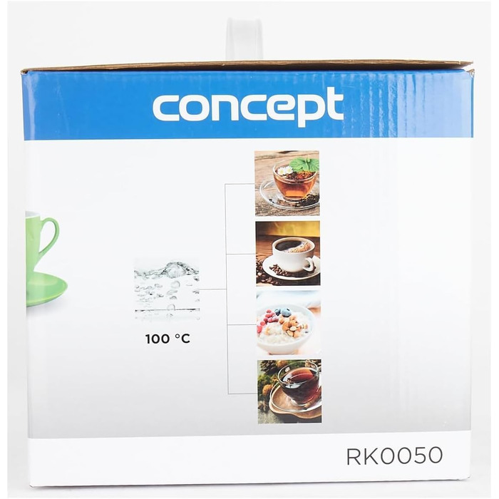 Concept Golf RK0050 Electric Kettle - Ceramic 1.2L, White - 3D Golf Ball Design
