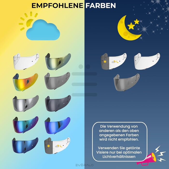 Захисний візор Everalo для шолома Shoei GT Air 2, Neotec, Opticson, CNS1 – прозорий, антидрап, антизапотівання, Pinlock Ready