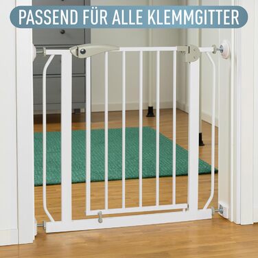 Захисний бар'єр IB Style Berrin XXL для дітей та собак, 85-185 см, без свердління, чорний, з набором захисних накладок