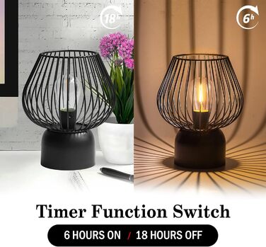 Стіл MJ PREMIER Kabeose Meta з LED-лампою та таймером для вітальні та спальні, білий (L, чорний метал)