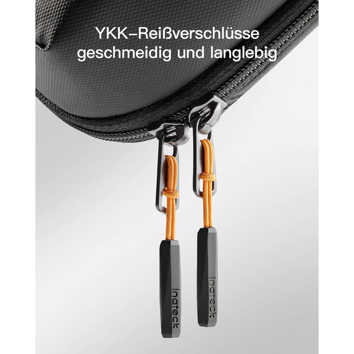 Inateck Electronics Case, Water-Resistant Accessory Bag, USB Cable Gadget Organizer Bag, Travel-Friendly