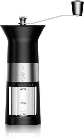 Ручний кавомол Bialetti з нержавіючої сталі, матовий чорний