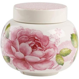 Villeroy & Boch Rose Cottage Sugar Bowl, 360 ml, Height: 8.5 cm, Premium Porcelain, White/Colorful
