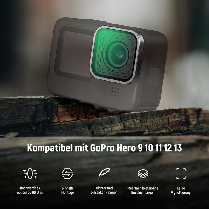 Набір фільтрів ND NEEWER (4 шт.) + лінза збільшення 15x для GoPro Hero 13/12/11/10/9, ND8/ND16/ND32/CPL, аксесуари для макрозйомки