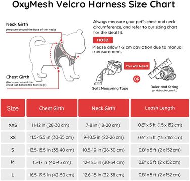 Шлейка для собак BELLA & PAL для маленьких собак з повідком, Step-in шлейка з Air Mesh, анти-тяга, світловідбиваюча, дихаюча, для цуценят, котів, червона, XS (30-35 см обхват грудей)
