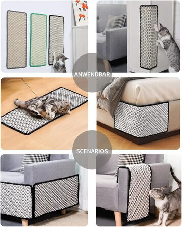 Килимок для кігтів котів JanYoo: захист від подряпин, сизаль, 60x25 см (2 шт.)