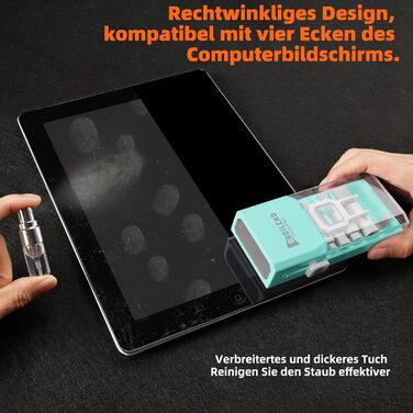 Набір для чищення клавіатури та гаджетів Ordilend: щітка, спрей, для ноутбука, телефону, iPad, монітора