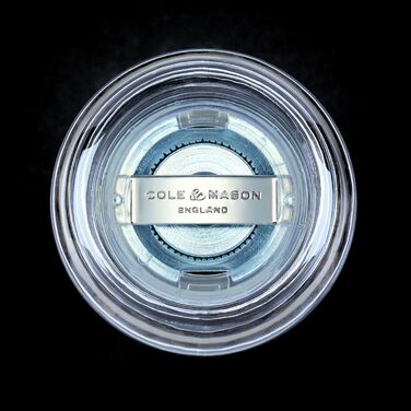 Cole & Mason 505 Salt & Pepper Mill Set – Classic Design, Adjustable Grinder, 14cm, Transparent Acrylic Body, Durable & High Quality, Manual
