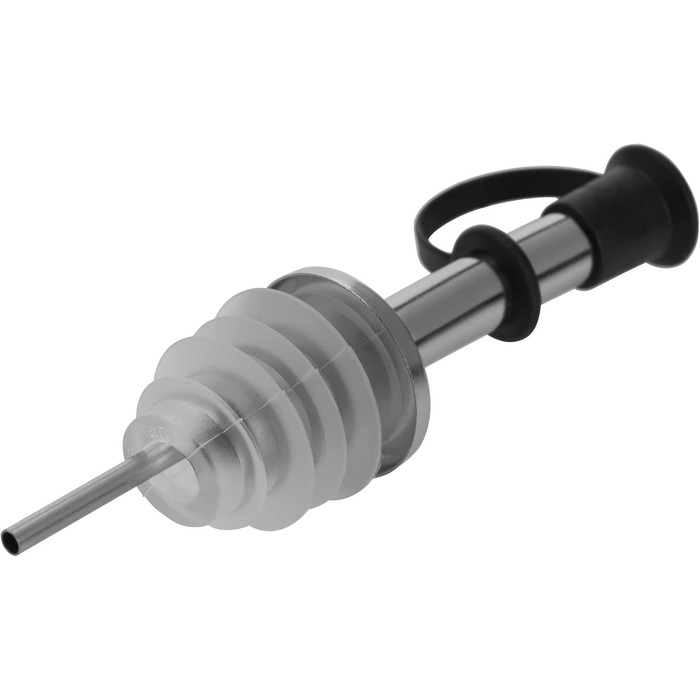 Виливаючі насадки Westmark 2 для пляшок з алкоголем, олією, оцтом, з петлею, з повітряною трубкою, метал/нержавіюча сталь, натуральна пробка, Inox Standard, сріблясті, 2 шт.