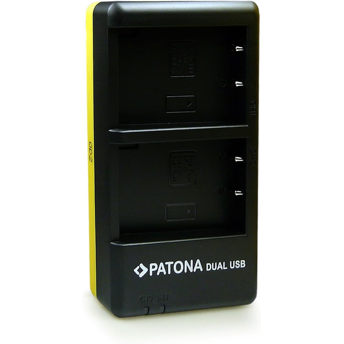 Зарядний пристрій Patona USB Dual для акумуляторів Olympus BLS-5/BLS-50/BLS-1 (OM-D E-M10 II-IV, Pen E-PL2-E-PL9, E-P3, PM1/PM2, Stylus 1, E-450) - одночасний заряд 2-х акумуляторів
