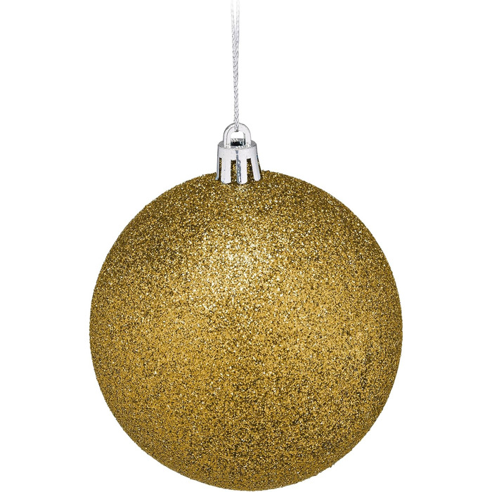 Набір прикрас для ялинки Relaxdays: 110 кульок, мішура та інше. Золотий декор для ялинки