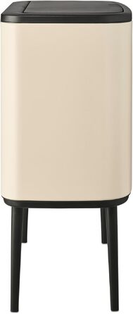 Сміттєвий відер Brabantia Bo Touch Bin на 36 л, металевий, білий, з 3 внутрішніми відрами по 11 л, 54 x 32 x 68 см