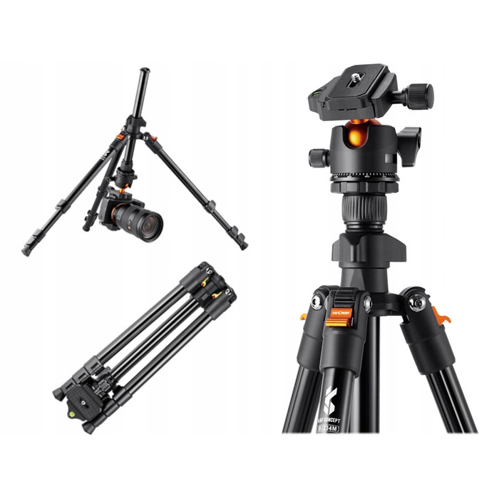 Штатив K&F Concept KF09.101V1, 160 см, чорний