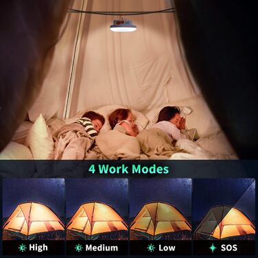 Abcidy 2500 Lumen LED Camping Lantern Tent Light Rechargeable, 7200mAh 30W Camping Lantern Dimmable, Portable Electronic Lantern for Power Outages, Outdoors, Emergency, Reading While Hiking…