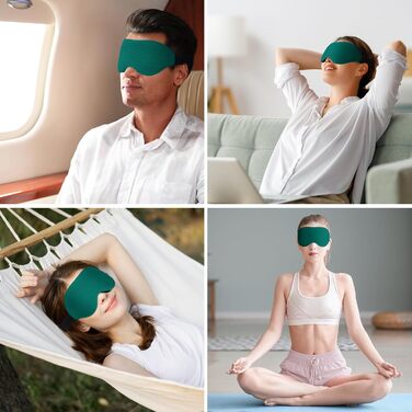 Маска для сну для тих, хто спить на боці, 2025 року, оновлений дизайн, 3D світлоблокуюча маска для очей, для жінок та чоловіків, зручна та дихаюча, без тиску, з регульованою гумкою для подорожей (Морська синя)