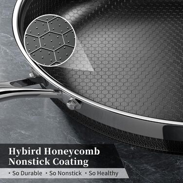 Набір сковорідок Innerwell Hybrid Edelstahl Profi 20+24+28 см - індукційні, з антипригарним покриттям Titan-Keramik, для всіх плит, PFOA-free