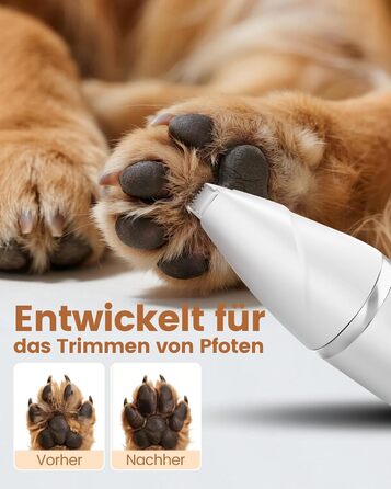 Набір 4 в 1 для стрижки собак: стрижка, триммінг, шліфування кігтів. Підходить для собак та котів. Безшумна модель для грумінгу.