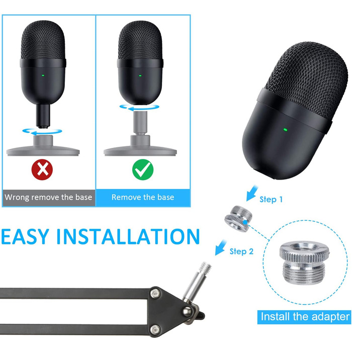 Кріплення для мікрофона YOUSHARES Razer Seiren Mini/V3 Mini – професійний тримач з вітрозахистом для геймінгу, стрімінгу та подкастингу