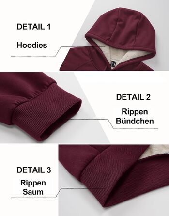 Капюшонний світшот Cavva для чоловіків: флісова тканина, захист від вітру та вологи, бавовна, теплий, армійного кольору (вишневий, XL)