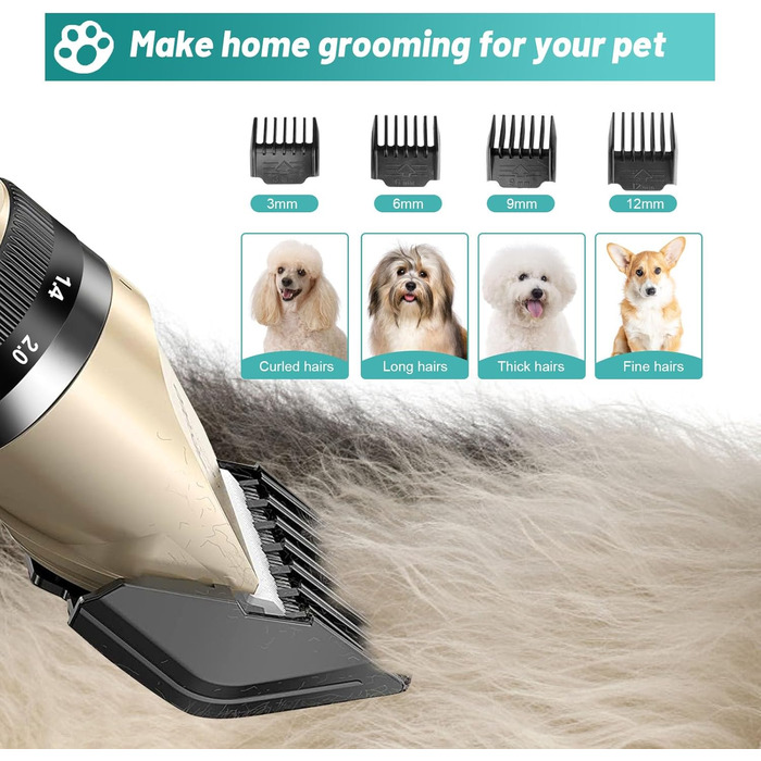 Професійна машинка для стрижки собак та котів Sjpzwcrl – бездротова, акумуляторна, з LCD-дисплеєм