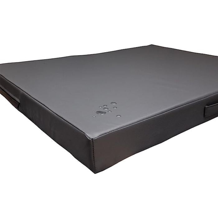 Килимок для собак CopcoPet Jumbo – міцне штучне шкіряне покриття, легко миється, нековзний, для великих собак, дому, саду, переноски, кемпінгу – Extra товстий (110 x 80 x 8 см, ортопедичний, тигровий колір)