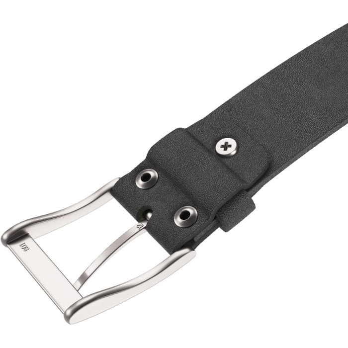 Чоловічий шкіряний ремінь H&H чорного кольору, ширина 38 мм, регульований, для штанів, джинсів, костюма